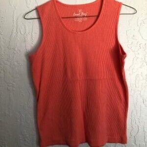 Coral Bay Ribbed Tank Top sz  PM
